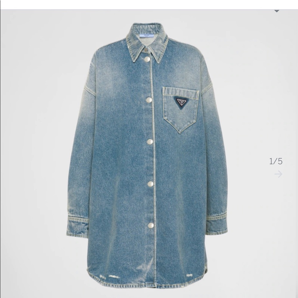 PRADA • Oversized Organic Denim Shirt
